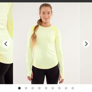 Lululemon-RUN: Ice Queen LS-NWT-Clarity Yellow